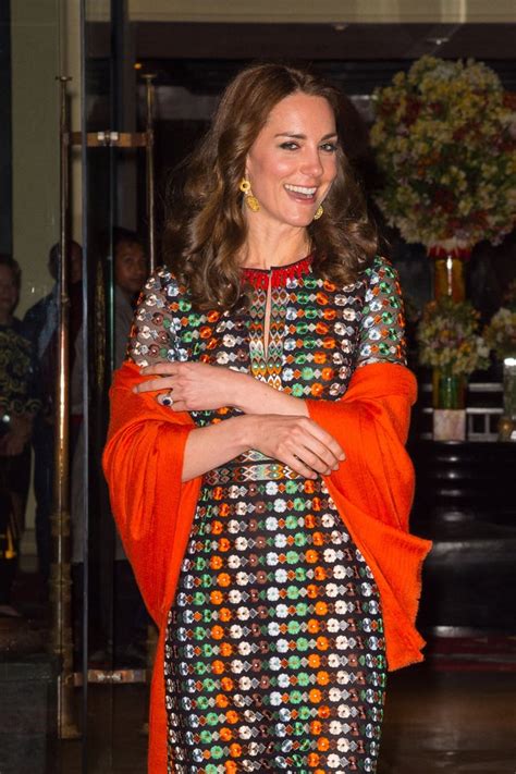 Kate Middleton S Tory Burch Dress In Bhutan April 2016 Popsugar Fashion Photo 2