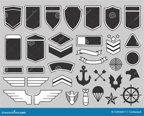 Military Badge Shapes Clipart