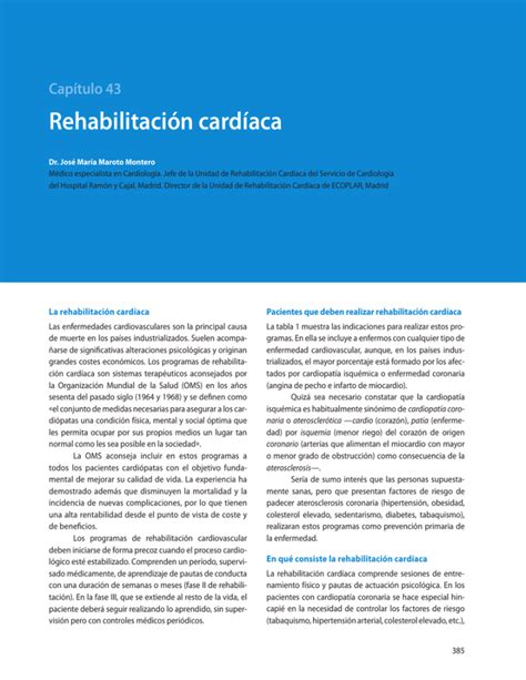 Rehabilitación Cardíaca