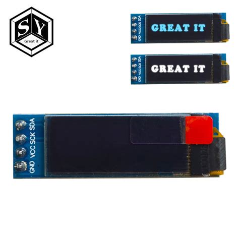 1PCS Great IT 0 91 Inch OLED Module 0 91 White Blue OLED 128X32 OLED