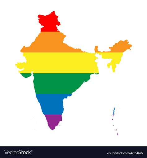 India rainbow map Royalty Free Vector Image - VectorStock