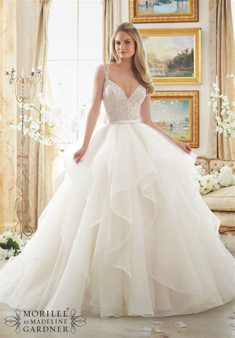 Dress Mori Lee Bridal Fall 2016 Collection 2887 Dazzling Beaded