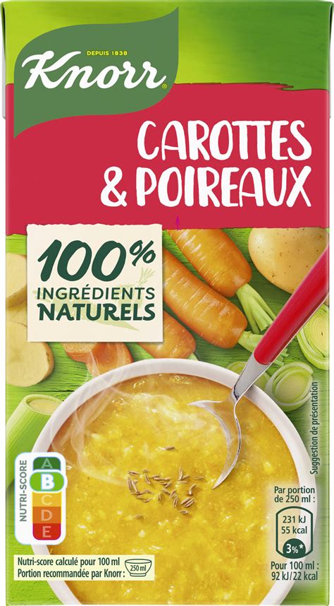 Knorr Soupe Liquide Carottes Poireaux 50 Cl 500 Ml