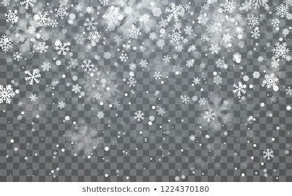 Christmas Snow Falling Snowflakes On Dark Stock Vector Royalty Free