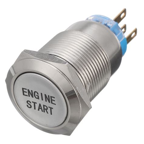 12V 19MM Waterproof Car AUTO Metal Momentary Engine Start Push Button