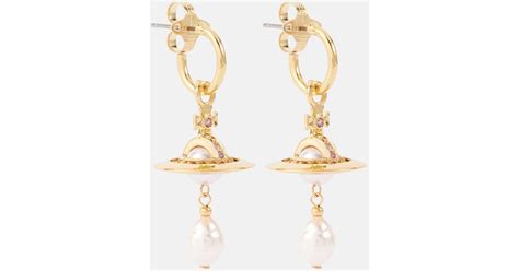 Vivienne Westwood Aleksa Embellished Drop Earrings In White Lyst Uk