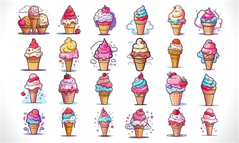 Premium Vector Ice Cream Vector Pack Ice Cream Vector Collection