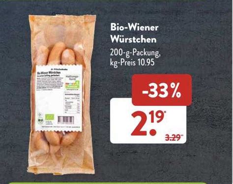 Bio wiener Würstchen Angebot bei ALDI SÜD 1Prospekte de