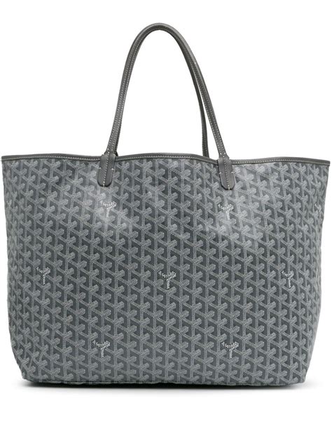 Goyard Pre Owned Goyardine Saint Louis Gm Tote Bag Grey Farfetch