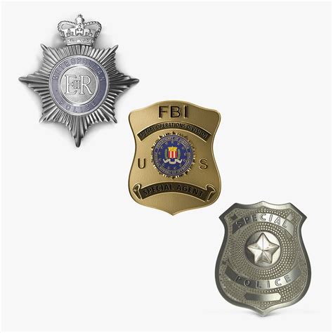 3d Model Police Badges Collection 2 Turbosquid 2061962