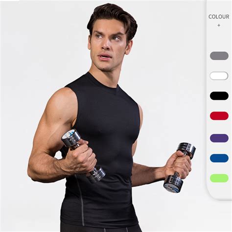 Men′s Compression Sleeveless Shirt Quick Dry Workout Tank Top Fitness Gym Muscle Tee