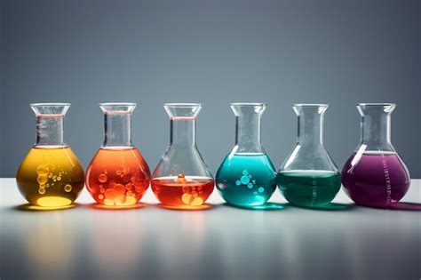 Premium Ai Image Laboratory Glassware With Colorful Liquid