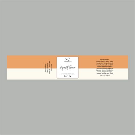 Editable Soap Wrapper Label Template For Canva Organic Etsy Canada