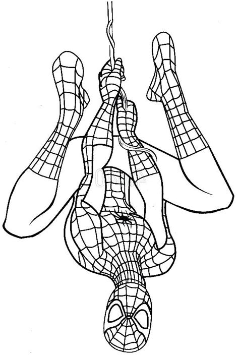 Spiderman Hanging Upside Down Drawing at GetDrawings | Free download