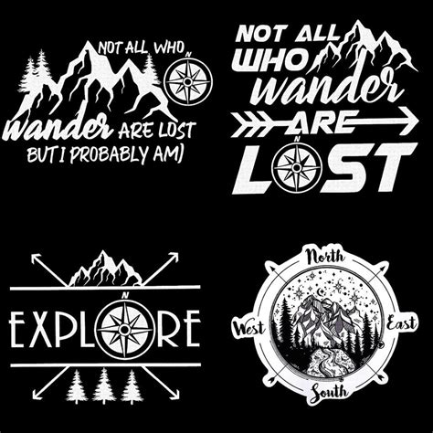 Not All Who Wander Are Lost Svg Camping Svg Compass Svg Etsy