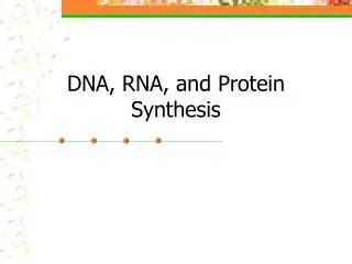 PPT - RNA, DNA, and Protein Synthesis PowerPoint Presentation, free download - ID:923403