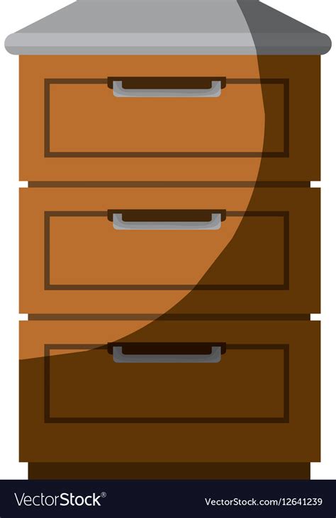 Kitchen Chest Of Drawers Royalty Free Vector Image