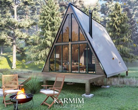 Tiny A-frame Cabin DIY Plans 16x24 Modern Cabin House - Etsy