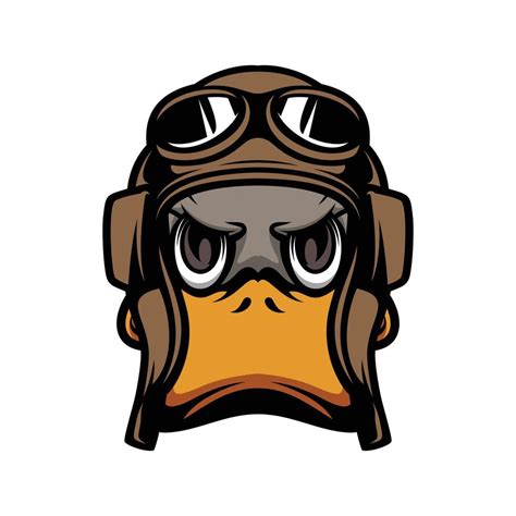 Duck Pilot Mascot Logo Design 21219610 Vector Art at Vecteezy