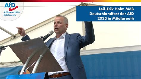 Deutschlandfest der AfD Oberfranken 2023 in Mödlareuth Rede Leif