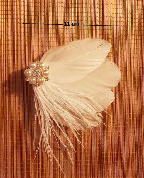 Braut Haarspange Braut Feder Fascinator Gold Ton Feder Haarteil