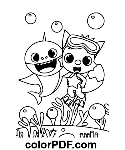 Pinkfong Baby Shark Dance Dibujos Para Colorear Y Libros En PDF