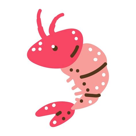 Premium Vector Shrimp Vector Cartoon Character