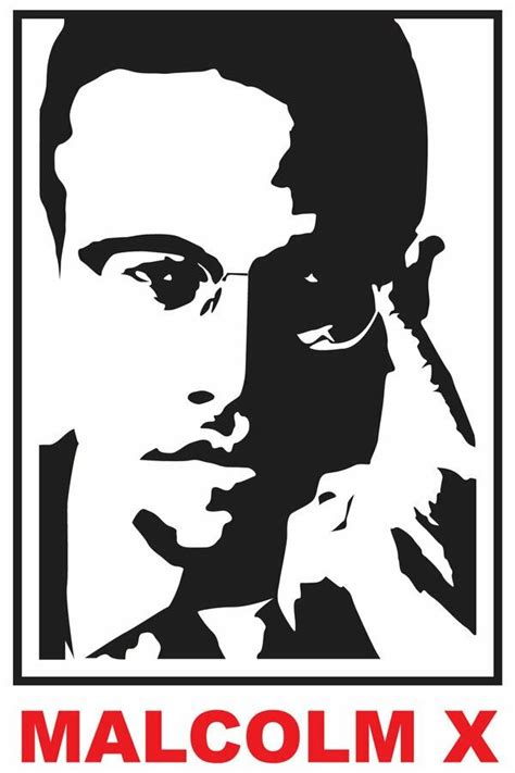 Malcolm X Stencil