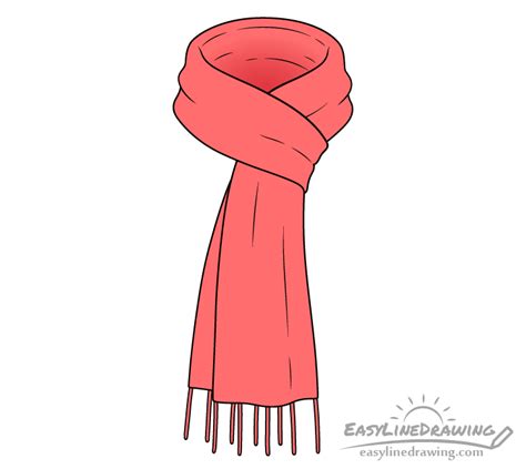 How To Draw A Scarf Really Easy Drawing Tutorial 60 Off