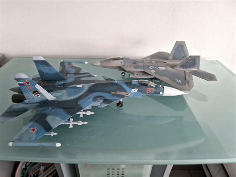 Size comparison:F-22 Raptor & SU-33 Flanker : r/modelmakers