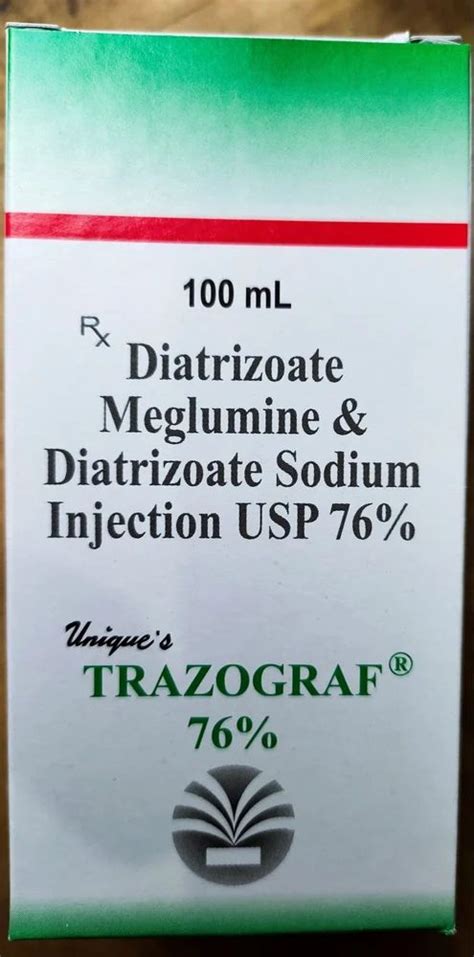 Diatrizoate Meglumine Diatrizoate Sodium Injection USP 76 At Best