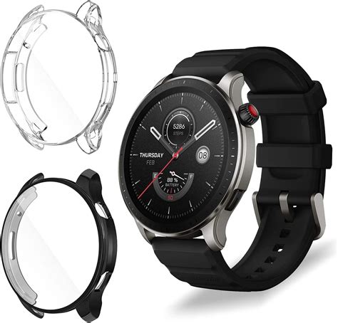 Zhike Piezas Mica Protector Compatible Con Amazfit Gtr Tpu Funda