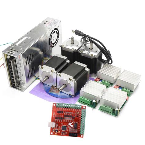 Buy CNCTOPBAOS 4 Axis Nema23 Stepper Motor USB Mach3 CNC Kit 270oz In