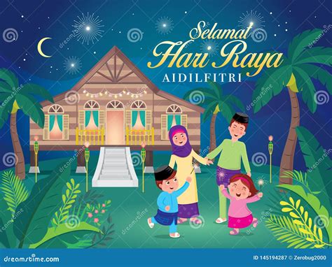 Hari Raya Village Vector Download - AdenkruwWu