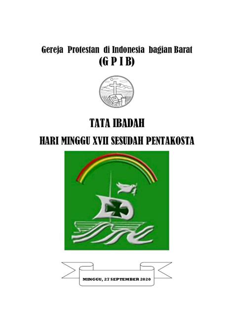 PDF Gereja Protestan Di Indonesia Bagian Barat G P I B TATA