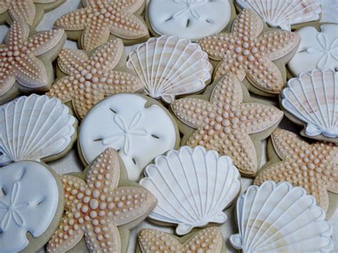 Seashell Cookies Wedding Cookies Fancy Cookies