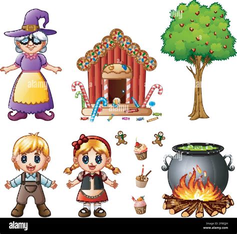 Vector Illustration Of Hansel And Gretel Collections Stock Vector Image And Art Alamy