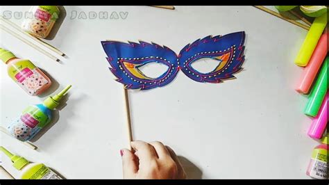 Diy Party Eye Mask Making L Easy Eye Mask L Paper Eye Mask Youtube