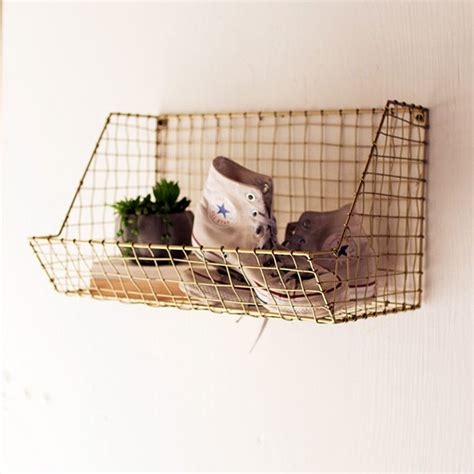 Wall Mount Wire Basket | | Wall mounted wire baskets, Reclaimed wood ...