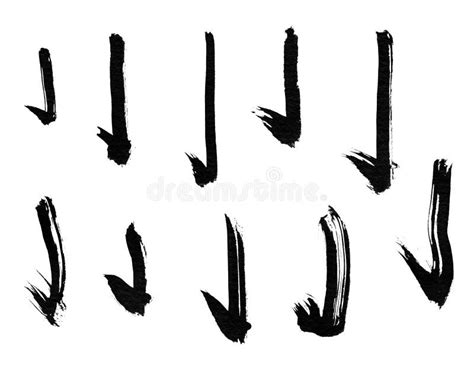 Chinese Ink Calligraphy Brush Stock Illustration Illustration Of Line