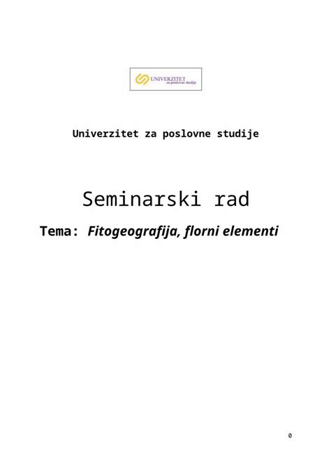 Docx Seminarski Rad Fitogeografija Grujicic Dokumen Tips