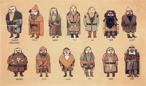 Here Are The Dwarves From The Hobbit I Had Been Sketching Them As Warm