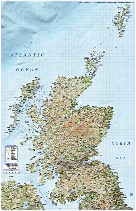 Scotland St Level Political Road And Rail Map With High Resolution