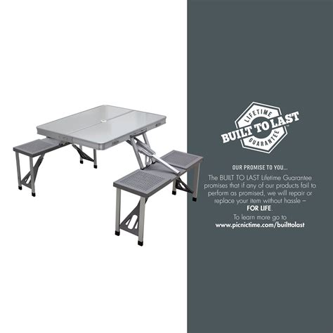 Aluminum Portable Picnic Table with Seats – PICNIC TIME FAMILY OF BRANDS