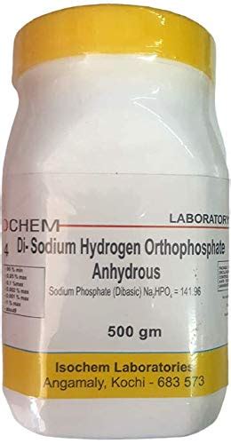 ISOCHEM Di Sodium Hydrogen Orthophosphate Anhydrous 500GM Assay 99