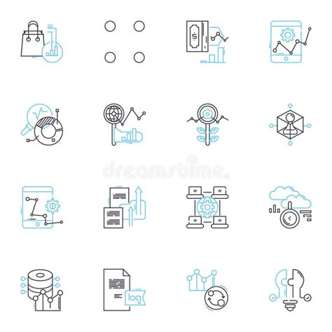 Cost Estimation Linear Icons Set Budgeting Projection Calculation