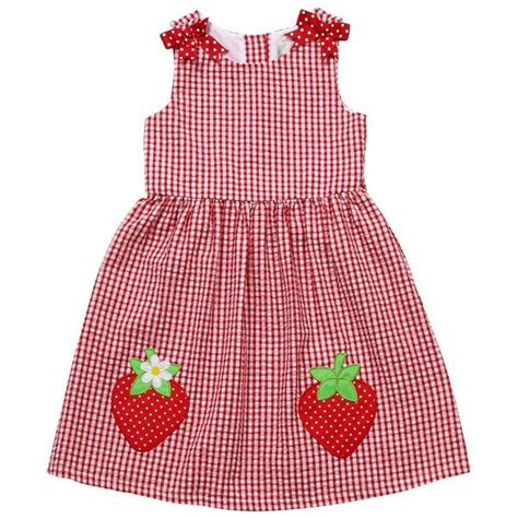 Girls 4 6x Rare Editions Strawberry Gingham Dress Boscovs