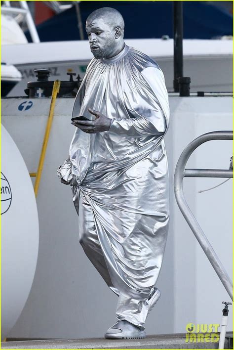 Kanye West Gets Covered In Silver Paint For Mary Opera Performance In