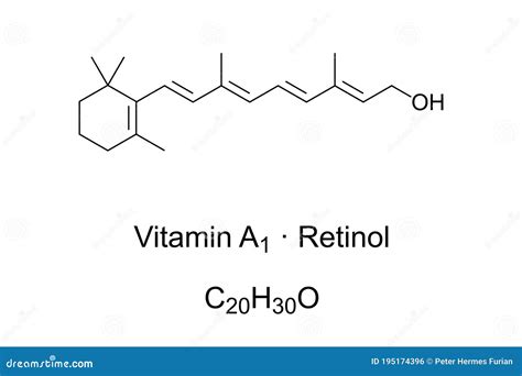 Retinol Structural Formula Cartoon Vector | CartoonDealer.com #22728181