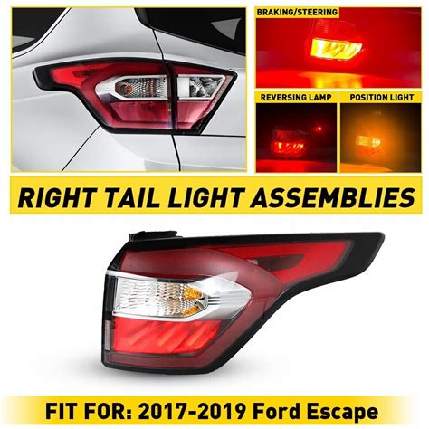 Right Outer Side Tail Light Brake Lamp Blub For Ford Escape Kuga 17 18